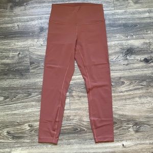 Lululemon rust colored wunder under leggings